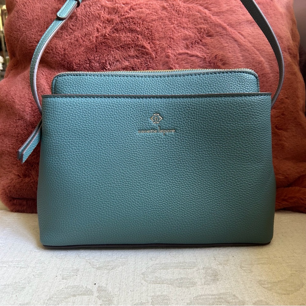 Nanette Lepore Seafoam Green Vegan Leather Crossbody NWOT